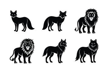 Vector Silhouettes of Majestic Animals