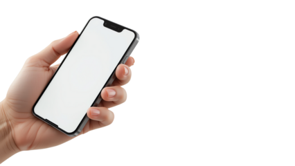 Unlock the future: discover the power in your palm with this sleek smartphone today and share the joy transparent background