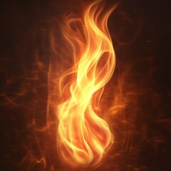 Fototapeta premium High Quality 3D Rendered Flame with Dynamic Fire Energy Effects