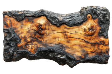 Unique piece of weathered wood with intricate textures and colors, perfect for artistic decor or landscaping.