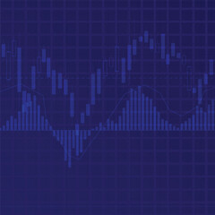 Stock market blue background