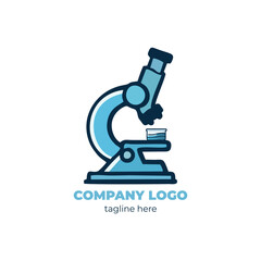 Medical research laboratory logo with modern science design featuring healthcare branding biotechnology clinical diagnostics chemistry test tube molecular research and futuristic pharmaceutical indust