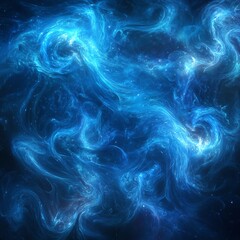 Abstract swirling blue nebula. Glowing cosmic energy, vibrant galaxy texture. Perfect for fantasy, science fiction, or mystical designs.
