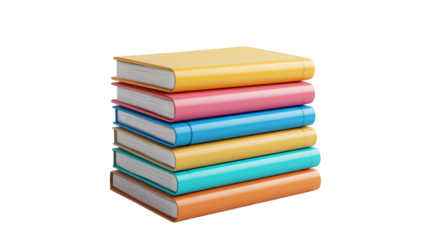 Ready to turn the page? dive into a world of knowledge with these colorful books! let's get reading transparent background