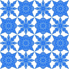 seamless floral pattern This image showcases a symmetrical geometric pattern resembling flowers or snowflakes, emphasizing balance, order, and intricate detail.