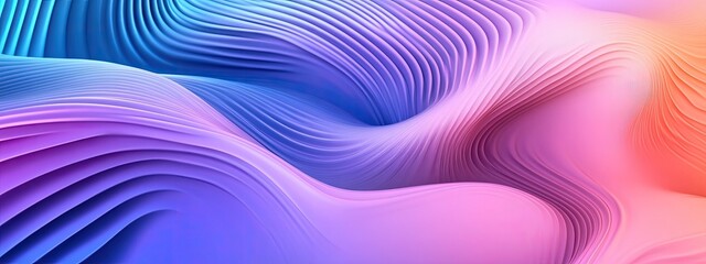 Fototapeta premium Abstract 3D design photography featuring flowing curves and vertical lines, dynamic wave patterns, gradients, and warm tones.