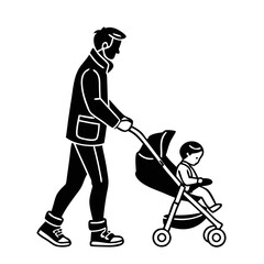 Parent Walking with Stroller