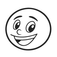 Fototapeta premium Cartoon Smiley Face Illustration