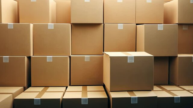 A Wall of Cardboard Boxes: Logistics, Storage, and Packaging