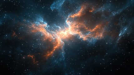 Naklejka premium Spectacular Cosmic Cloud: A Breathtaking Display of Nebula and Stars