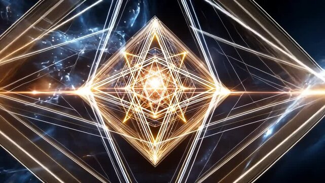 Galactic Merkaba Symbolizing Universal Connection and Goodness
