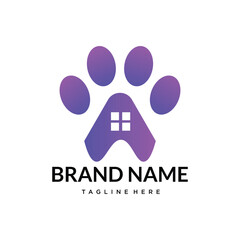 paw home  pet house logo