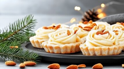 Delicious Apple Rose Tarts with Almonds   Festive Bakery Treats