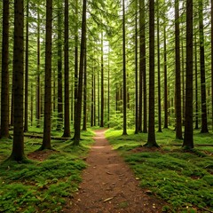 Fototapeta premium Lantoto National Park A Lush Forested Landscape 