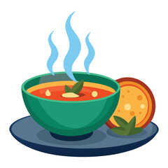 Hot and Hearty Tomato Soup with Croutons