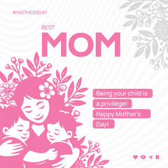 happy mothers day creative poster design