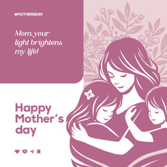 professional mothers day design for social media post
