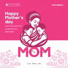 trendy mothers day card design idea