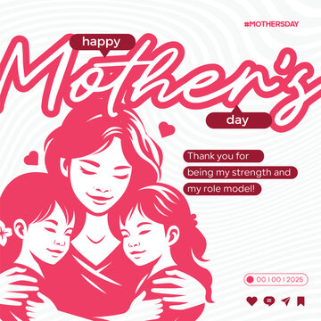 artistic happy mothers day graphic template