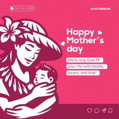 modern mothers day celebration poster template