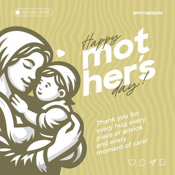 creative mothers day greeting card layout