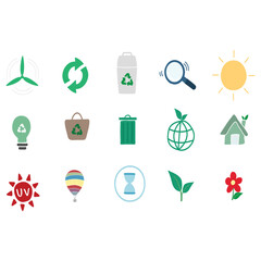 collection business icons logo vector