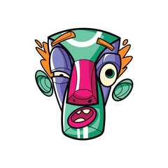 Cool Graphic Head Illustration Graffiti Street art