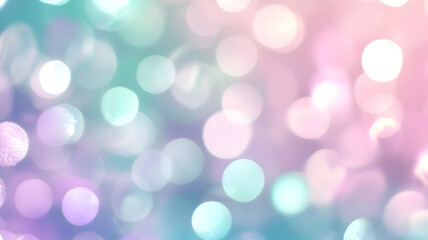 Obraz premium Soft bokeh lights with pastel pink and blue glowing circles