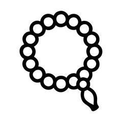Meditation Beads Icon in Minimalist Style  