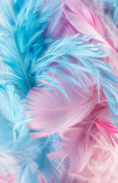 Whispers of serenity a dreamlike dance of pastel feathers floating weightlessly a delicate embrace of tranquility captured with soft diffused lighting and a shallow depth of field.