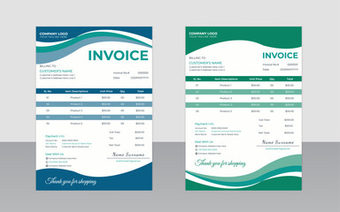  Simple invoice layout template for business billing and payments with a clean design for easy use, professional business transactions, and efficient payment processing