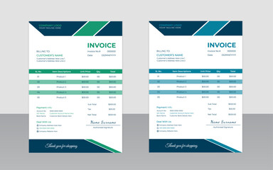 Minimalist invoice template for professional billing, clean accounting, and business payment processing with a sleek and easy-to-use layout for efficient invoicing