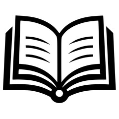 Book logo silhouette vector design