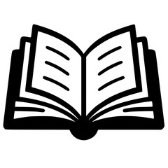 Book logo silhouette vector design