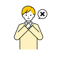 上半身のポーズ_シンプルな大人の男性14