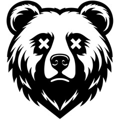 Hype bear portrait silhouette