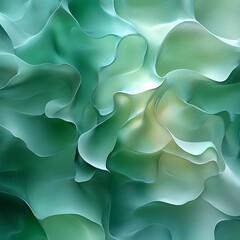 Smooth green waves with gentle flowing texture in background high resolution image