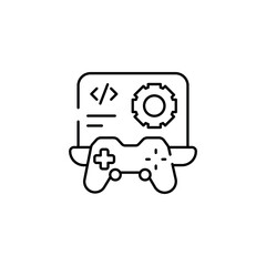 Game Development icon design with white background stock illustration