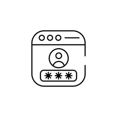 Website Login icon design with white background stock illustration
