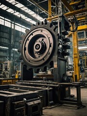 Large gears in a factory