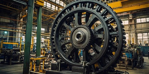 Large gears in a factory