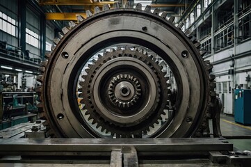 Large gears in a factory