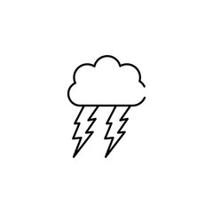 Thunder icon design with white background stock illustration