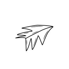 line sketch of dandelion leaves