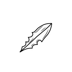 line sketch of dandelion leaves