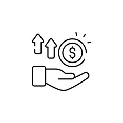 Generate Money icon design with white background stock illustration