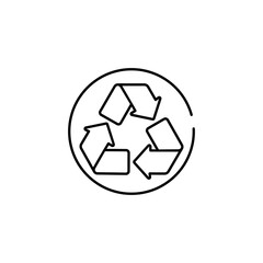 Recycle icon design with white background stock illustration
