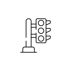 Traffic light icon design with white background stock illustration