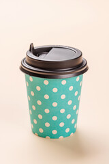 A simple and stylish paper coffee cup, perfect for takeaway beverages
