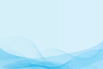 Abstract blue wavy glowing lines on a blue background.